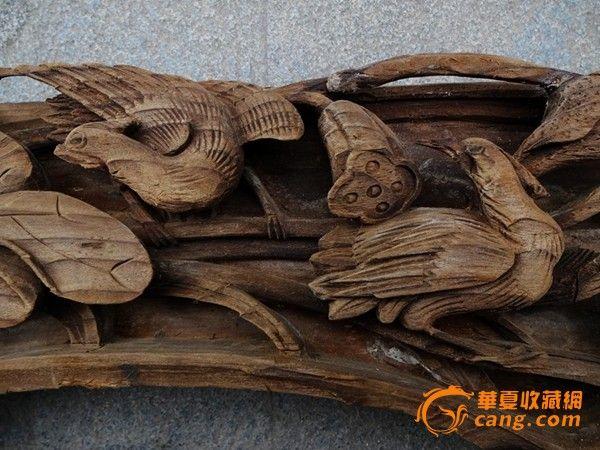 深雕。好寓意。喜上眉梢。一路连科。深雕一对