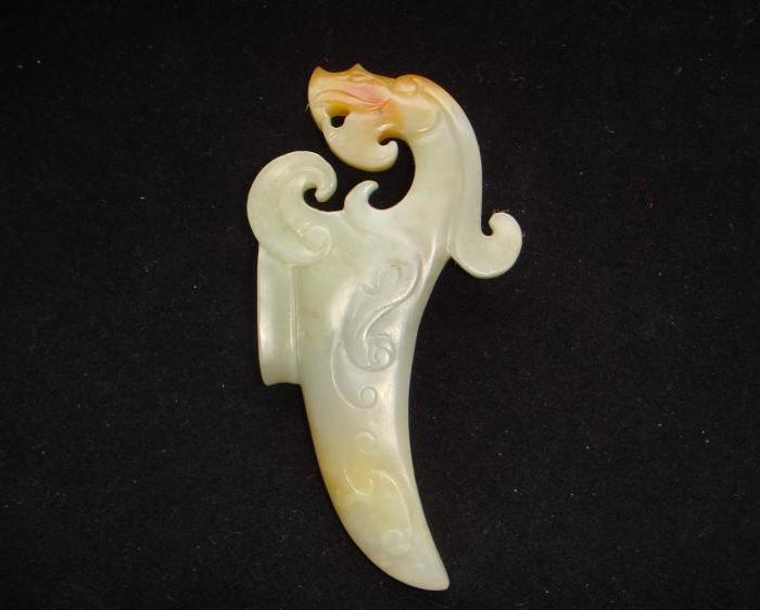 4470〓明清古玉老玉和田籽玉 黄皮●辟邪龙斧