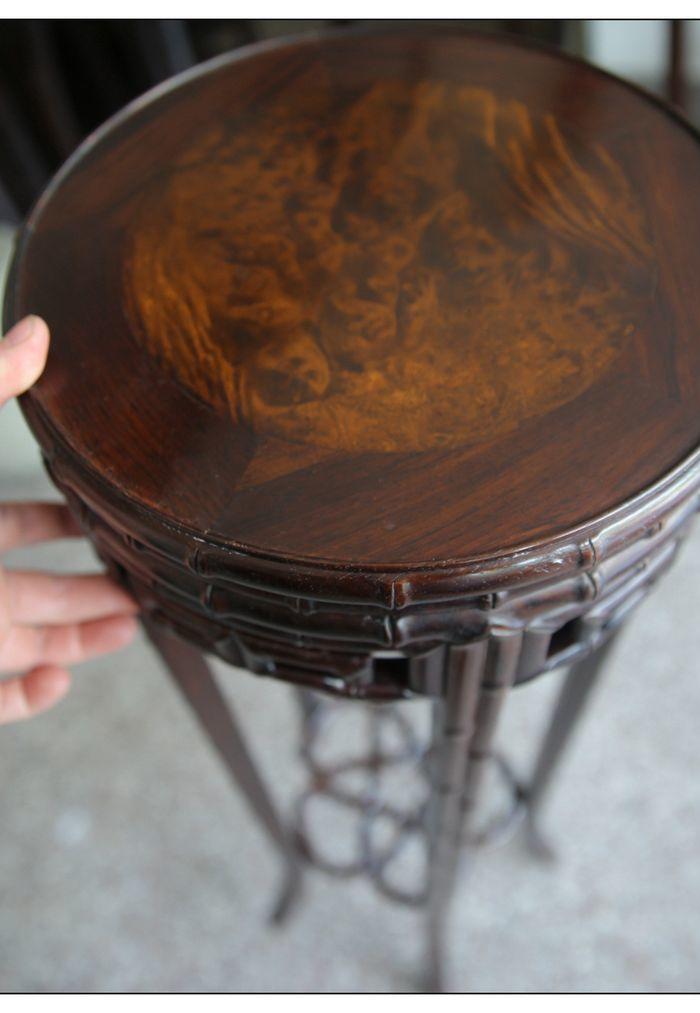 明清古董家具苏作红木精品摆件大红酸枝花几茶