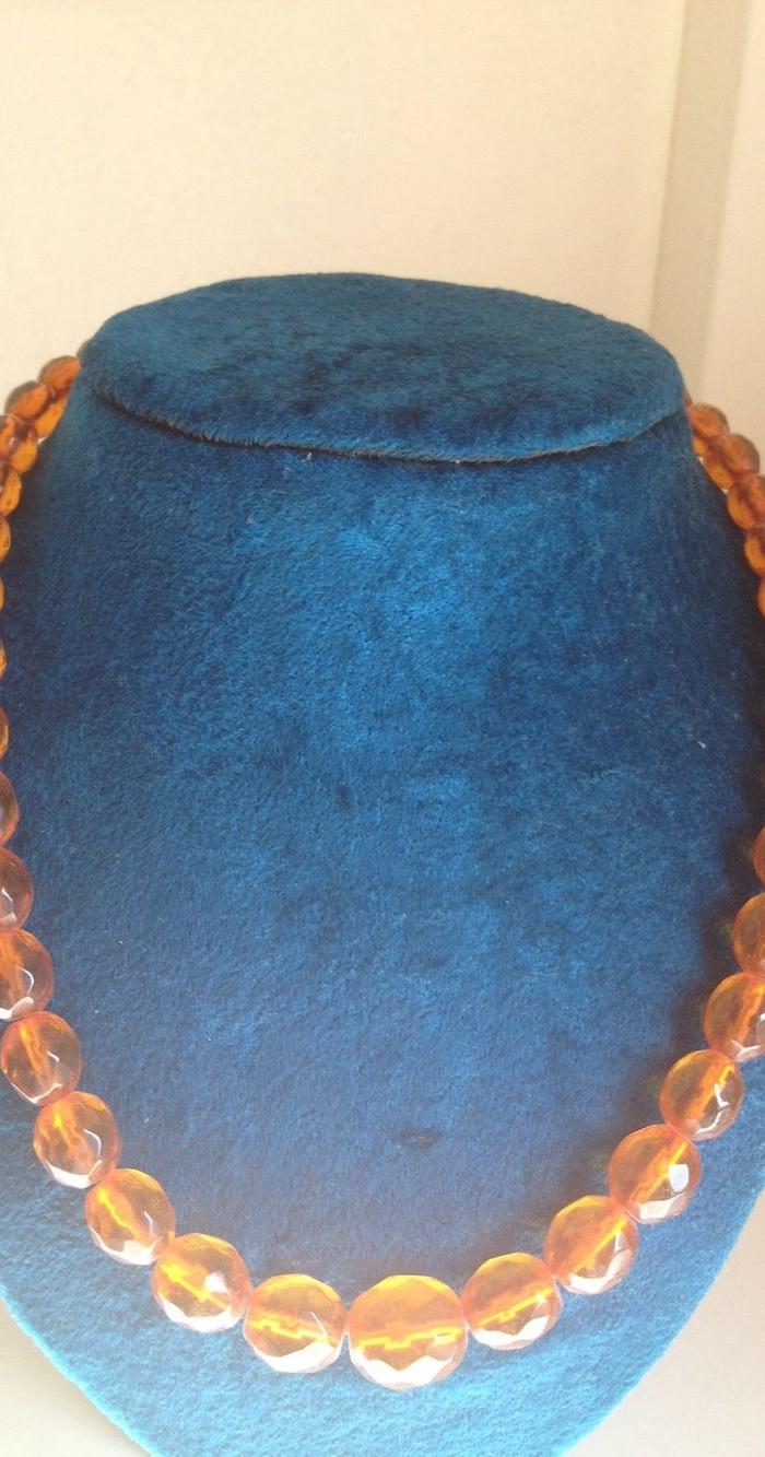 5773 菱形切割琥珀项链_5773 菱形切割琥珀项