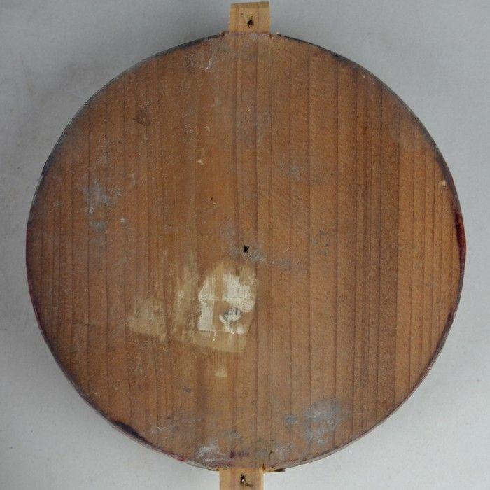 民国早期历史故事图黑漆描金床楣圆板一套_民