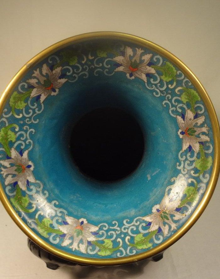 *精品上架*K958景泰蓝掐丝珐琅彩花卉大瓶(19