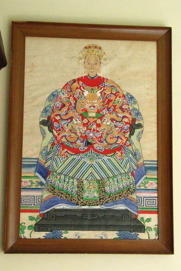 美国免费直邮 回流 晚清 着蟒服的贵妇画像(已