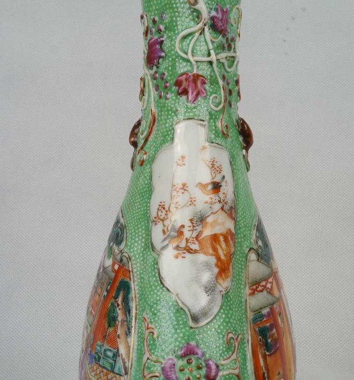 【英国承翰堂藏品】清乾隆 珍珠地广彩外销细