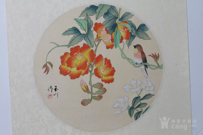 近代著名山水花鸟画家石舟/玉川手绘绢画六幅