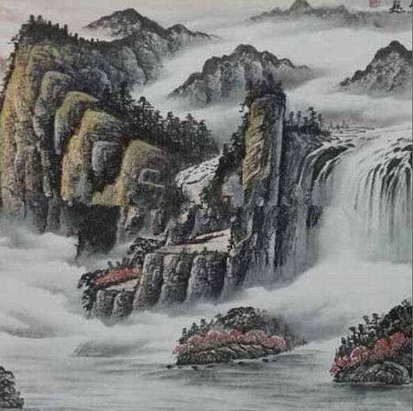 胡梦《漫金韵富秀河山》 19平尺-图3