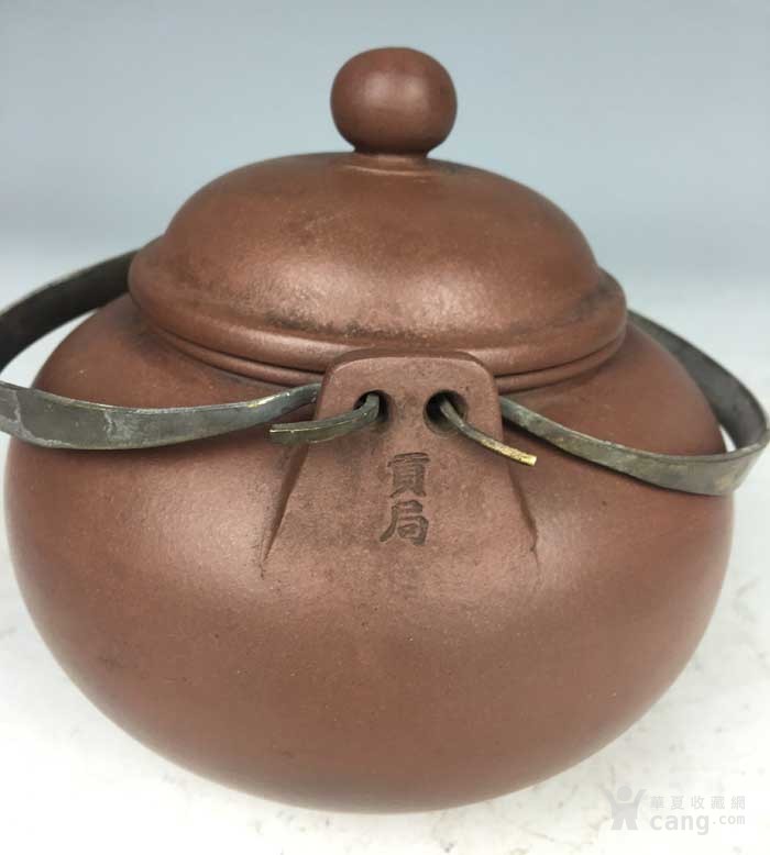 清代 贡局款提梁紫砂壶