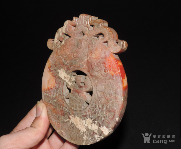 *老玉和田玉 精品古玉四神玉璧 古董 玉器 收藏