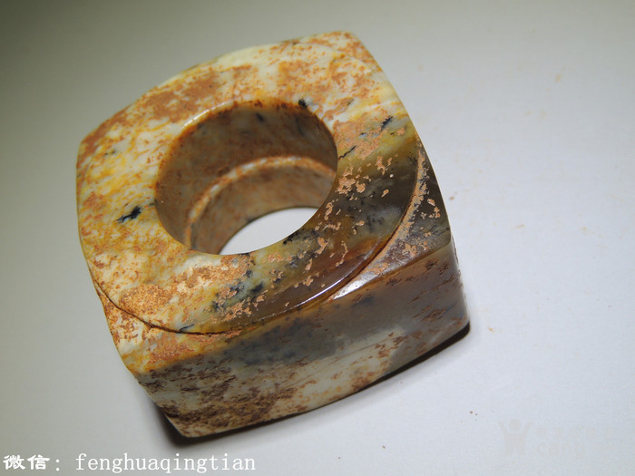 华夏古玩城 玉器 高古 > 古玉老玉 商周素面和田玉琮 沁色漂亮钙化