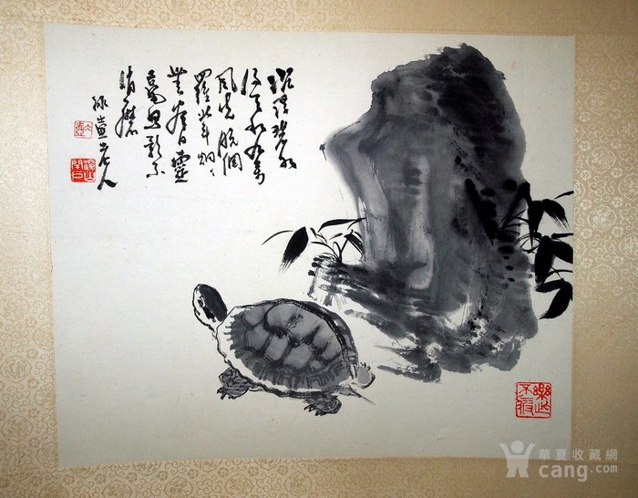 华夏书画城 书画 近现代 冰壶老人--龟寿图四幅  画家不详,水墨纸本