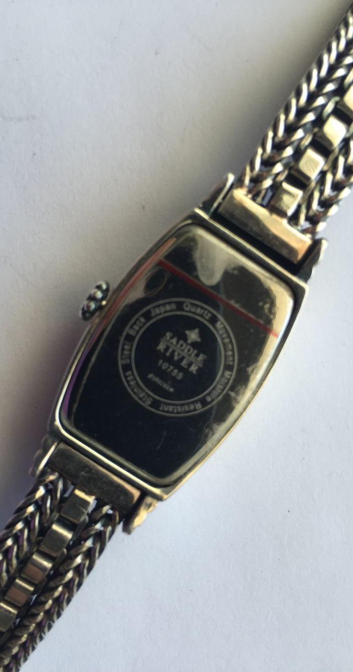 N0813 SaddleRiver品牌仿松石面纯银石英女表