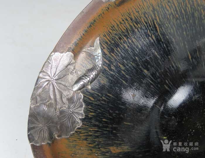 华夏古玩城 瓷器 高古 > 建窑兔毫包银口茶盏  年代:宋代 艺术类别