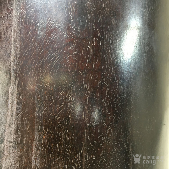 清代紫檀牛毛纹素面紫檀笔筒古玩杂项老紫檀笔筒
