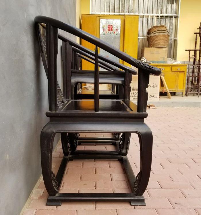 清代紫檀圈椅王皇宫椅明清家具精品紫檀老家具紫檀