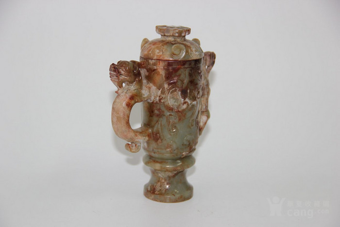 华夏古玩城 玉器 高古 > *玉带盖杯子  年代:宋辽金元西夏 表现形式