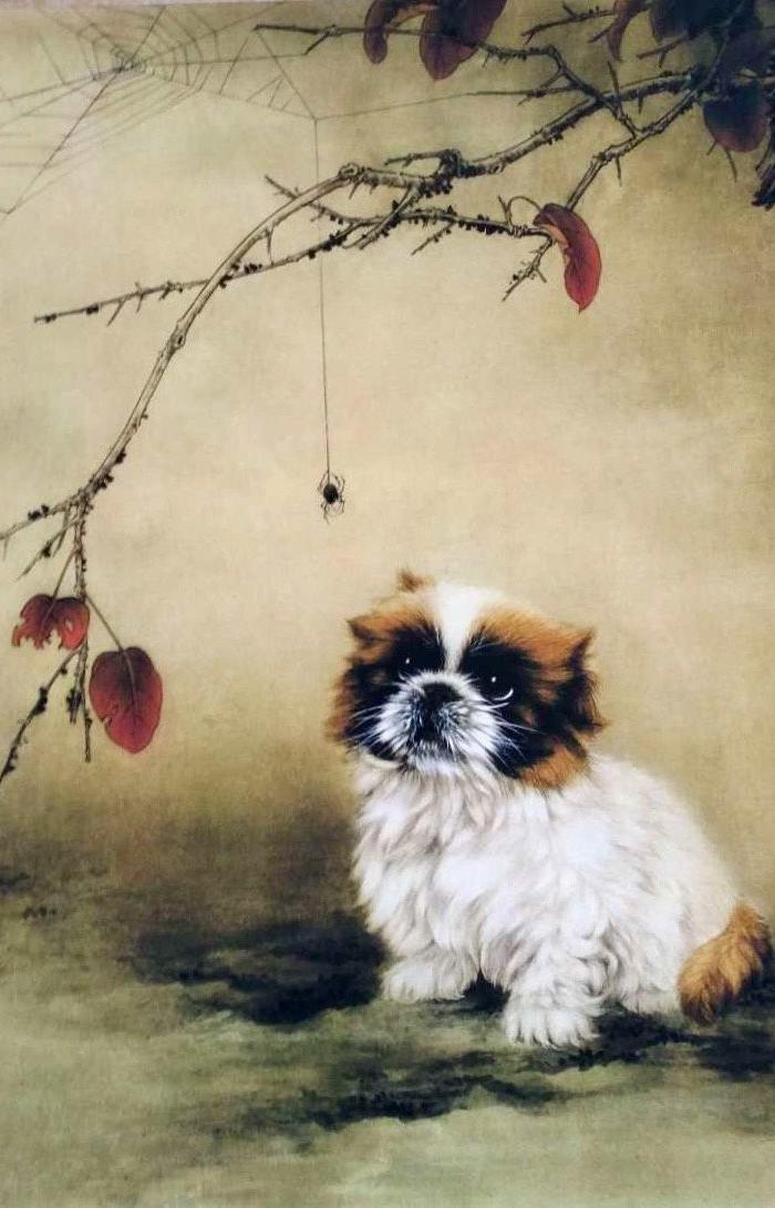 精品 当代名家王生勈狗年画狗寓意好喜从天降