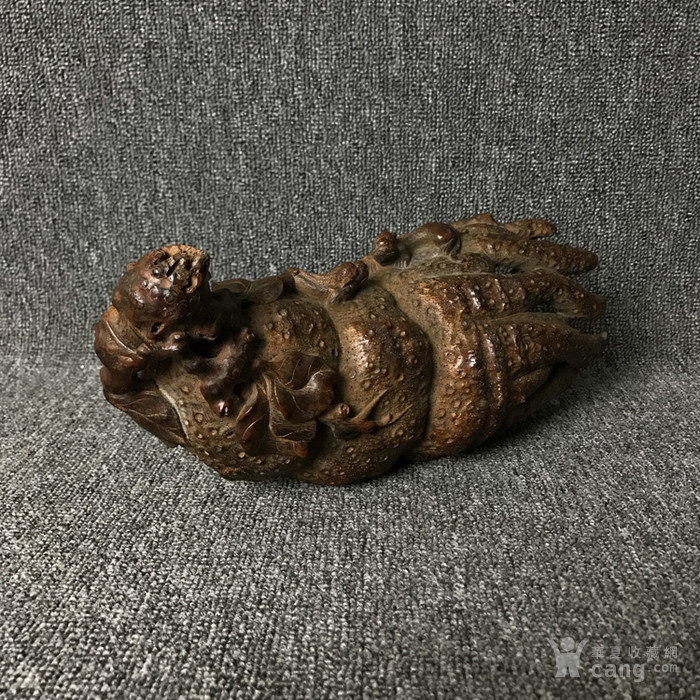 清代老竹雕竹根雕佛手摆件文房雅器竹雕摆件