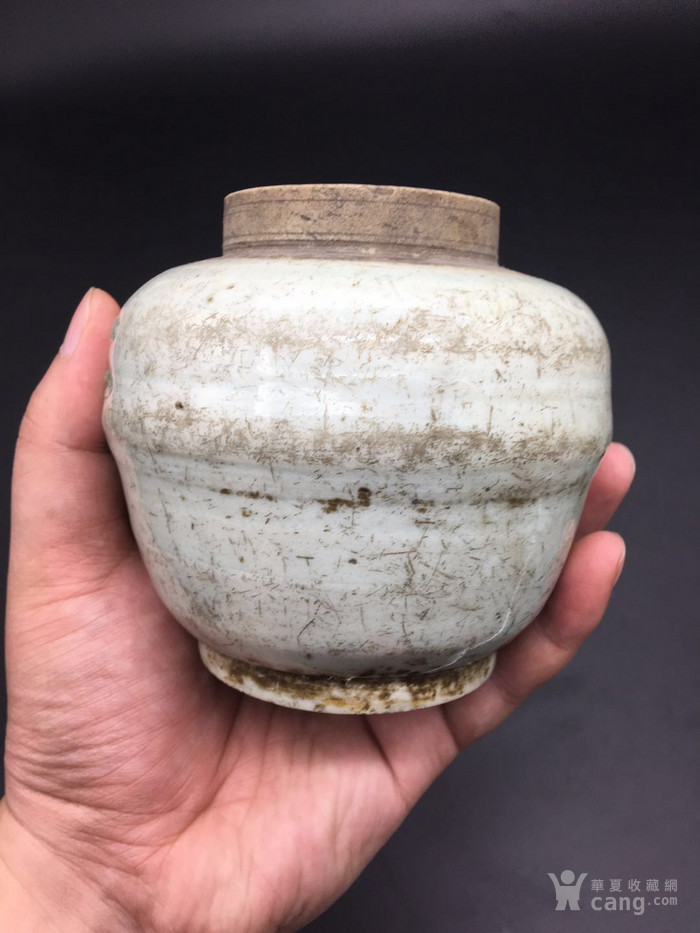 明代白釉罐