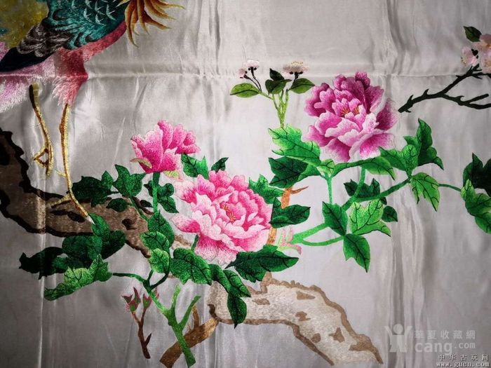 刺绣.织锦.绣品.绣片:青鸾火凤