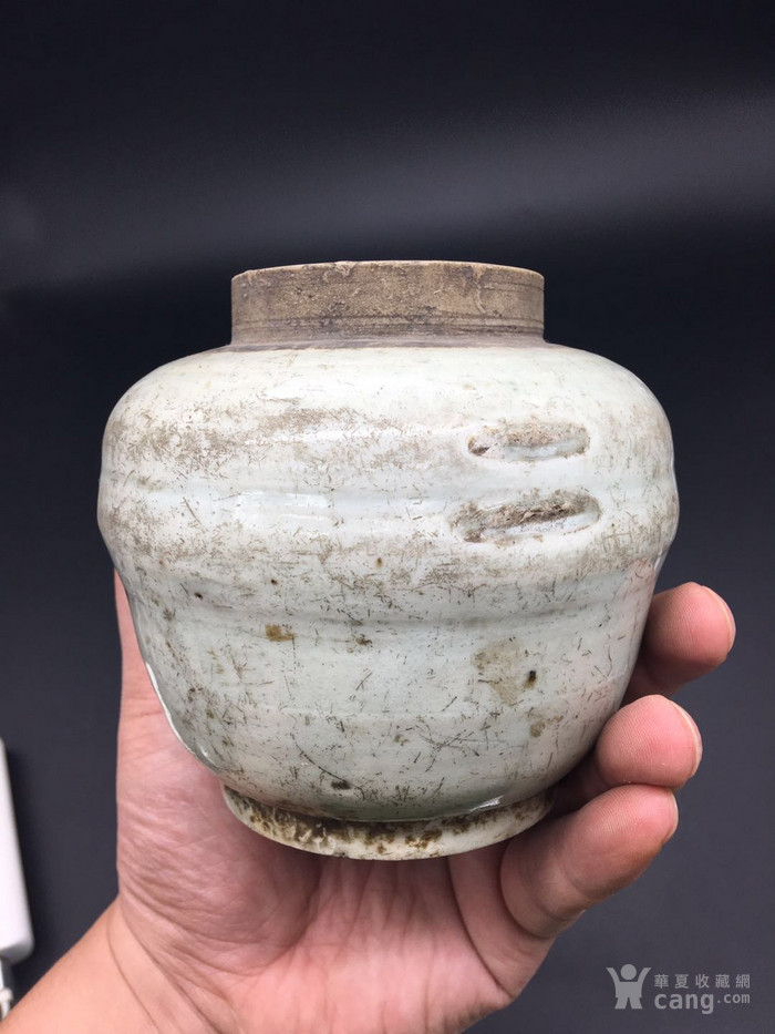 明代白釉罐