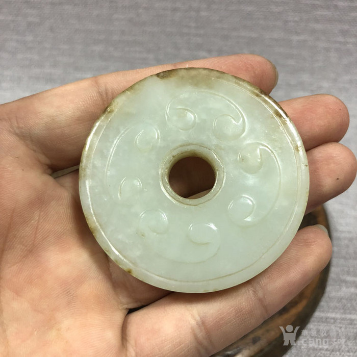 清代传世玉雕玉璧挂件和田老玉器玉佩挂件玉璧