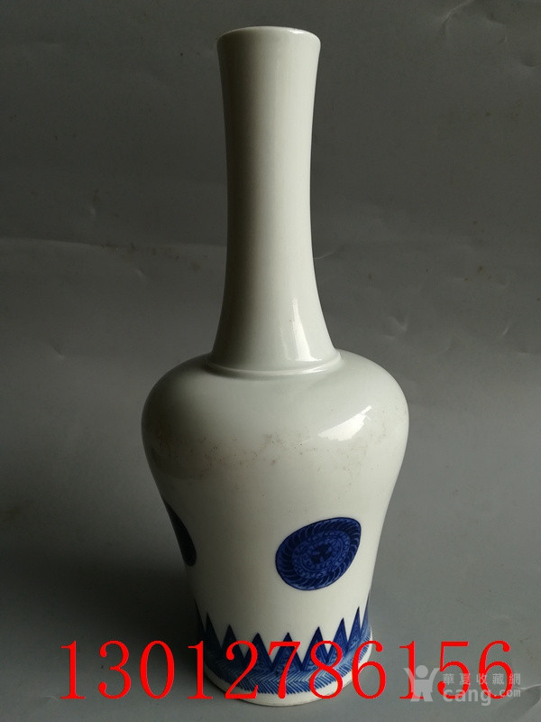 古董古玩瓷器清代青花罗汉瓶
