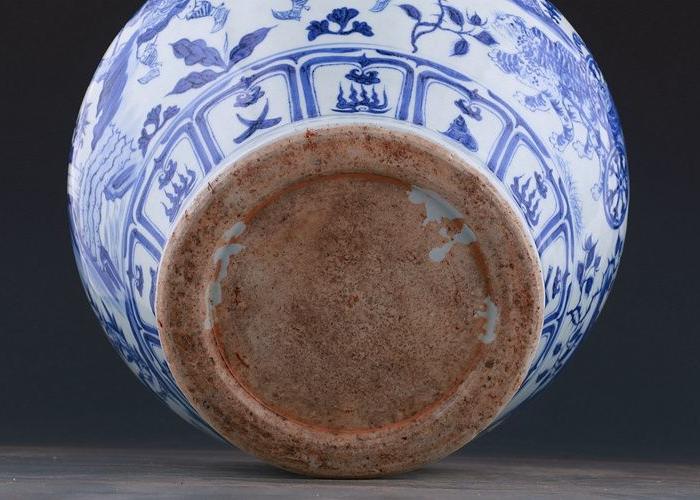 青花鬼谷子下山人物故事纹大罐