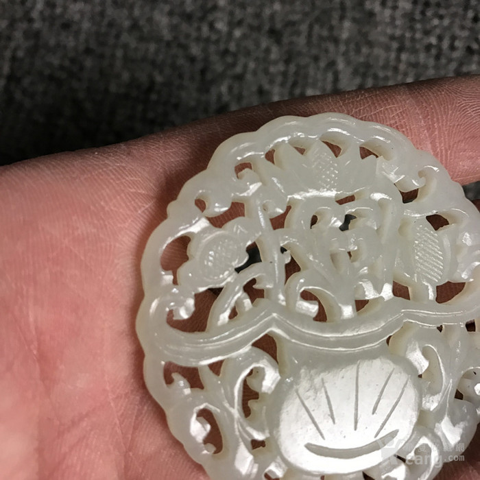 清代传世和田玉雕刻代代平安牌挂件老玉器挂件古玩老玉器