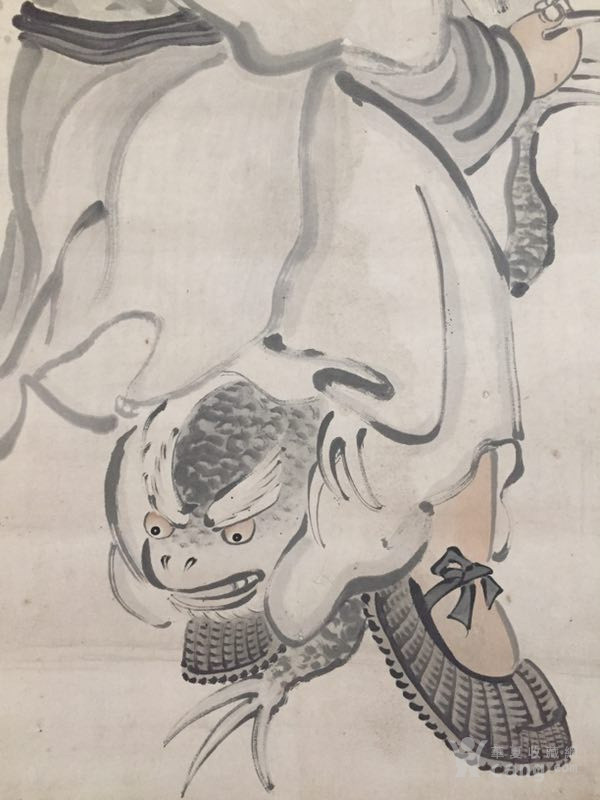 华夏古玩城 字画 古代 > 刘海戏金蟾  年代:清 款式:中堂 品相:全品