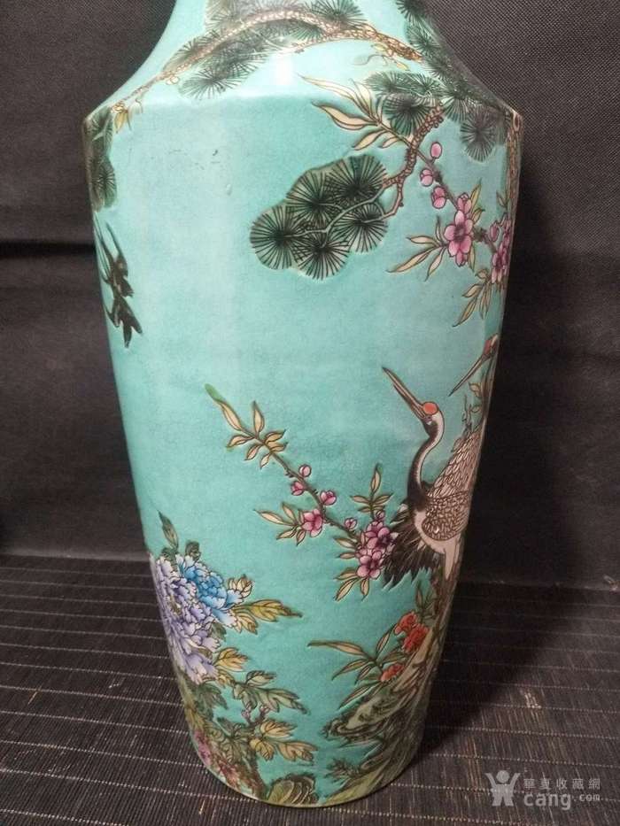 大雅斋,永庆长春,手绘粉彩松he延年瓶