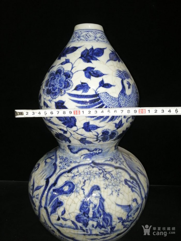 元代青花人物葫芦瓶