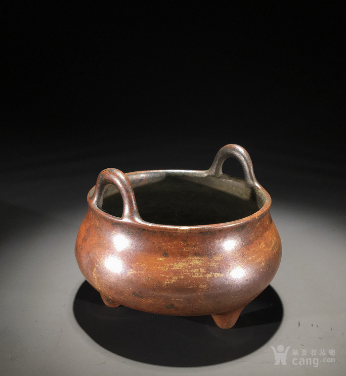 华夏古玩城 铜器 其它 > 明代 大明宣德年制冲天耳铜香炉 明清铜炉