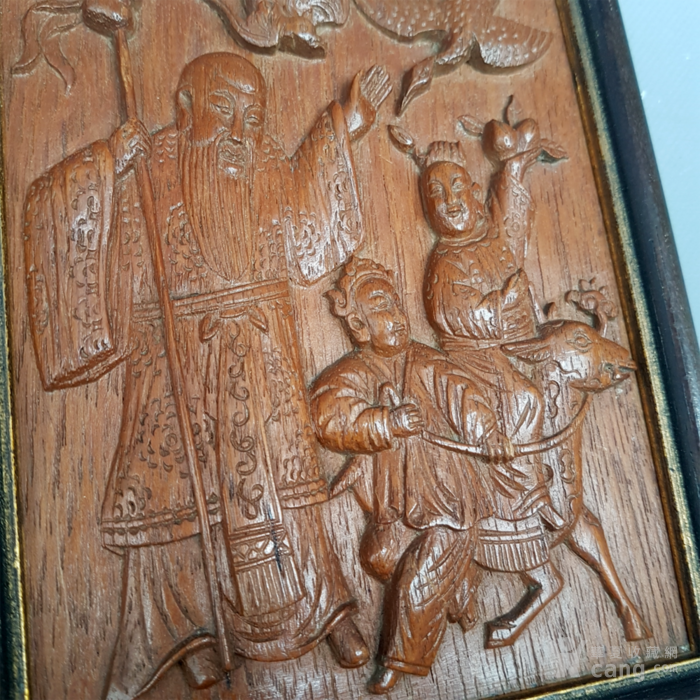 店庆帖 木板浮雕画 麻姑献寿