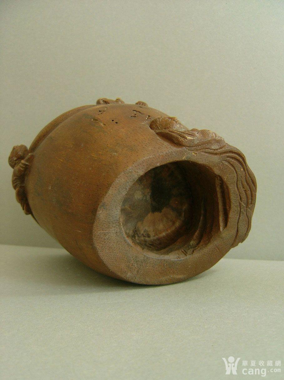 清代竹雕司马缸砸缸摆件