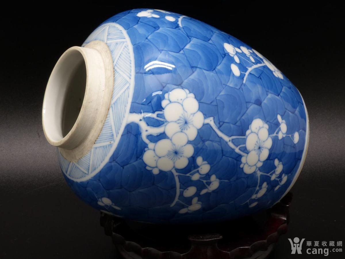 清光绪青花冰梅纹罐._地摊交易_华夏收藏网