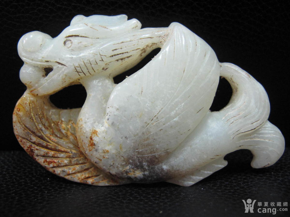 辽金时期和田白玉鱼化龙a