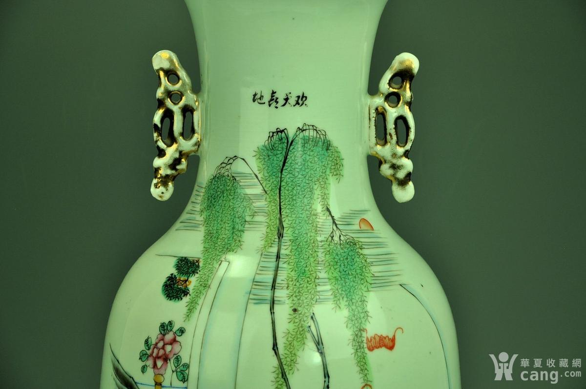 民国制瓷名家余永祥粉彩人物三娘教子特大瓶