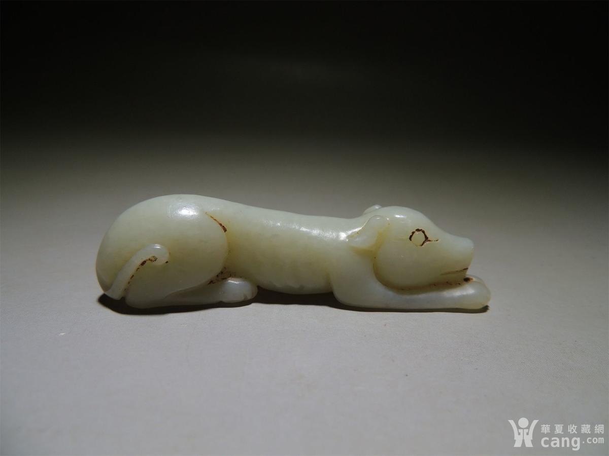 古玉老玉/动物玉雕件/一只**的小玉狗