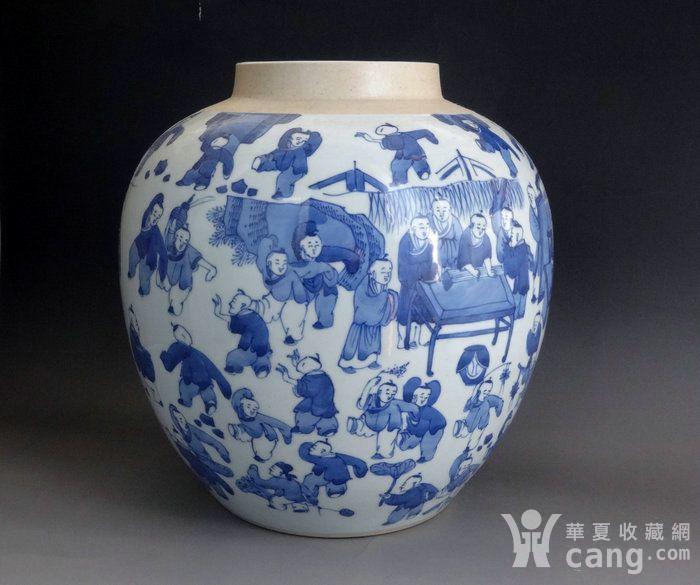 康熙青花百子图大罐