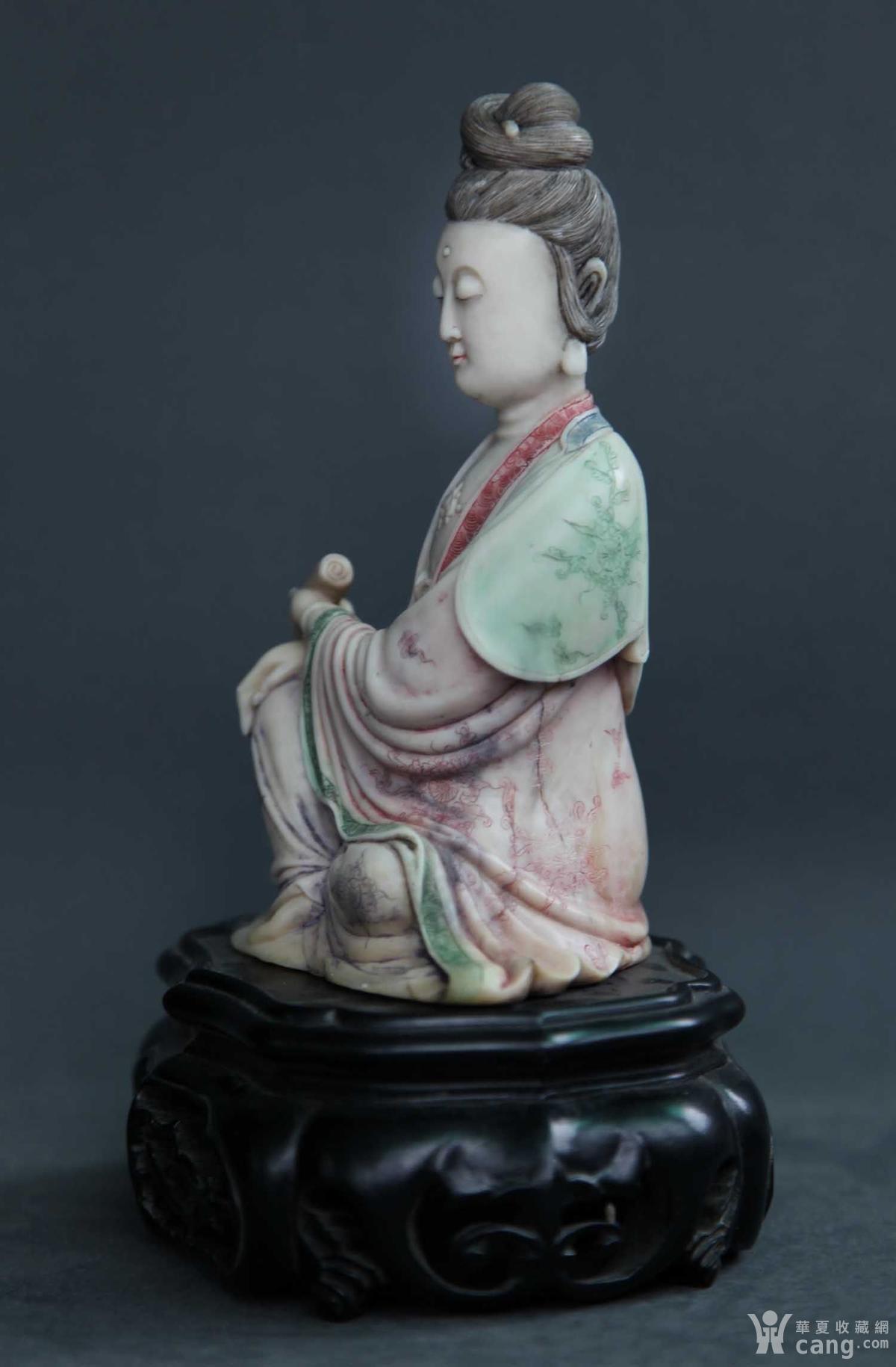 寿山石白芙蓉持经观音