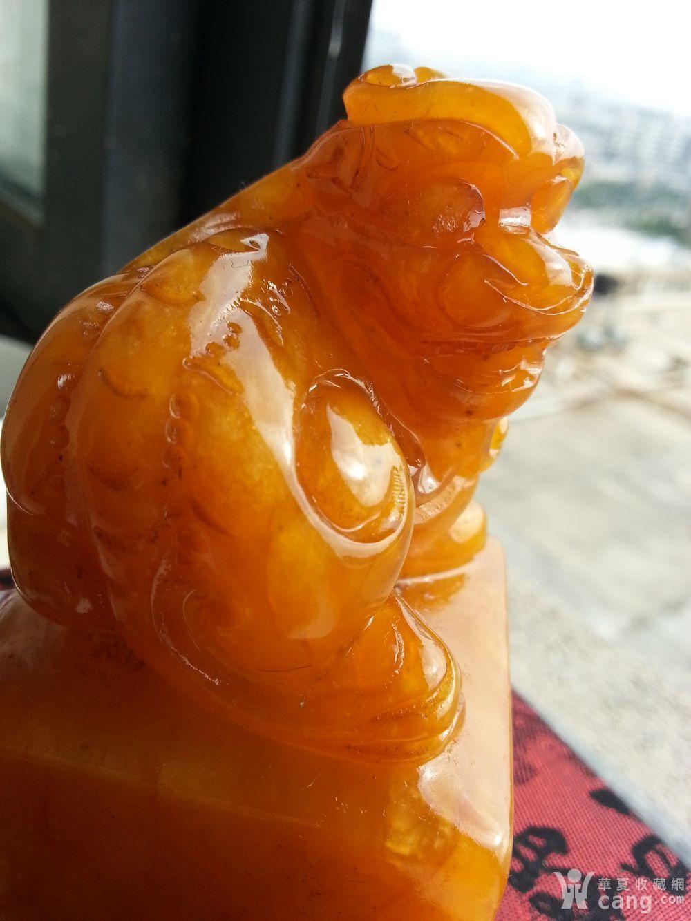 晚清,吴昌硕作 寿山黄冻石 狮钮 书画闲章