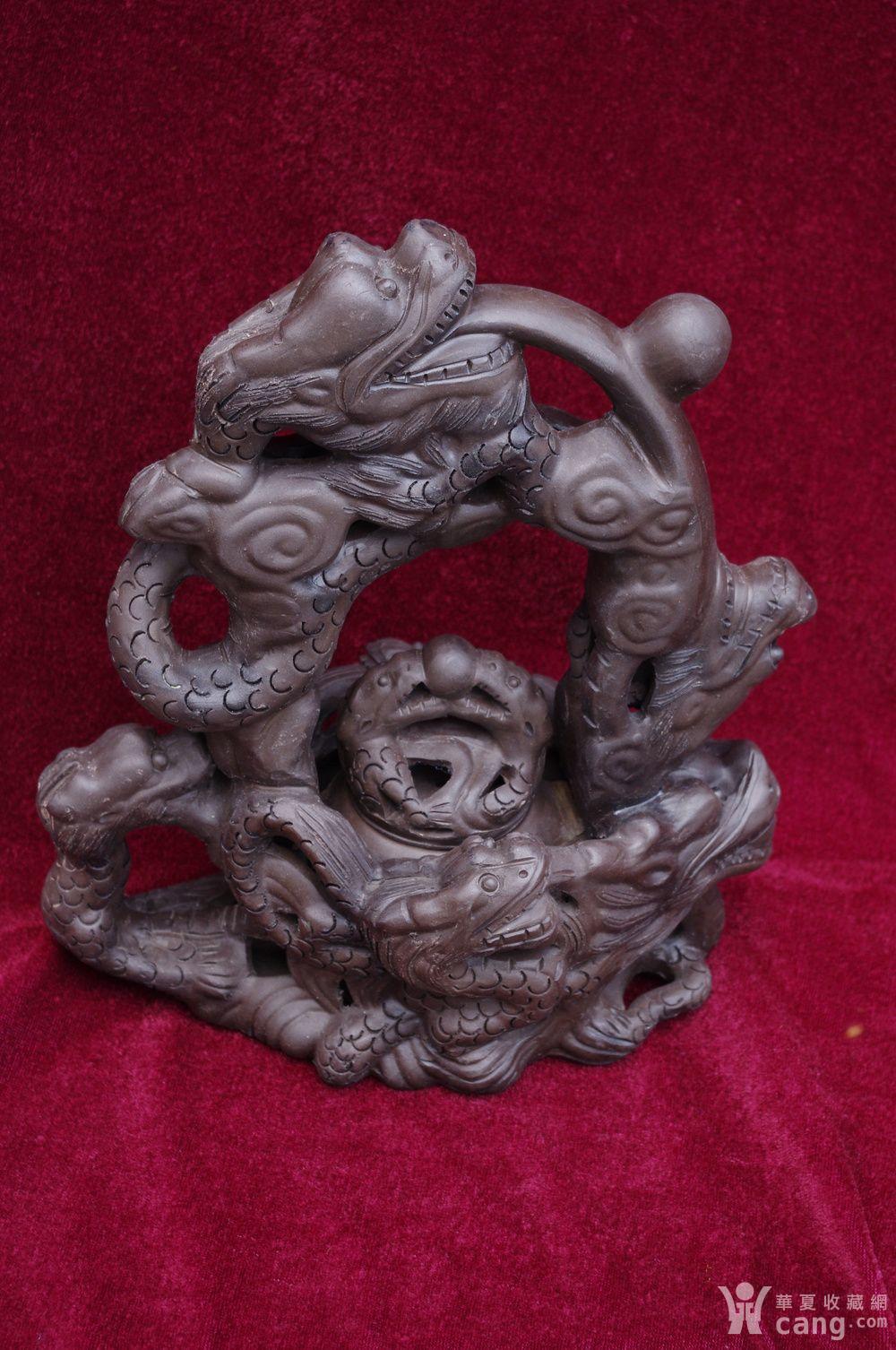 清末邵友廷九龙紫砂提梁壶