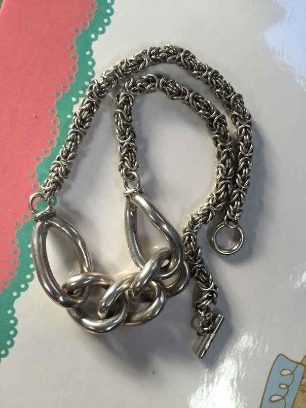 欧洲茉莉回流【男款老银厚重项链】