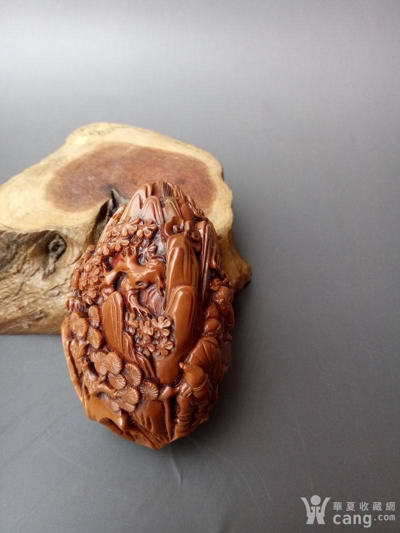 大个橄榄核满工艺雕八仙过海手把件