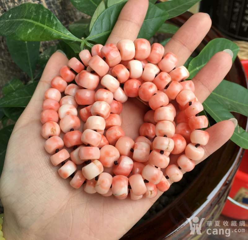 161.2克重百年天然老深海珊瑚项链(孩儿面) 编号1668