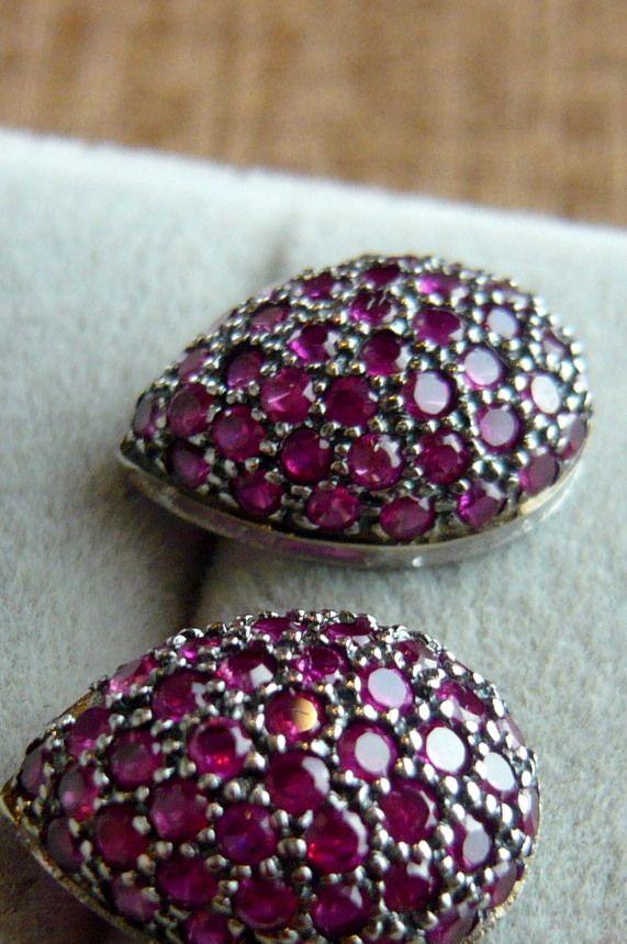 天然无烧缅甸红宝石耳钉-原价3500 放水特卖