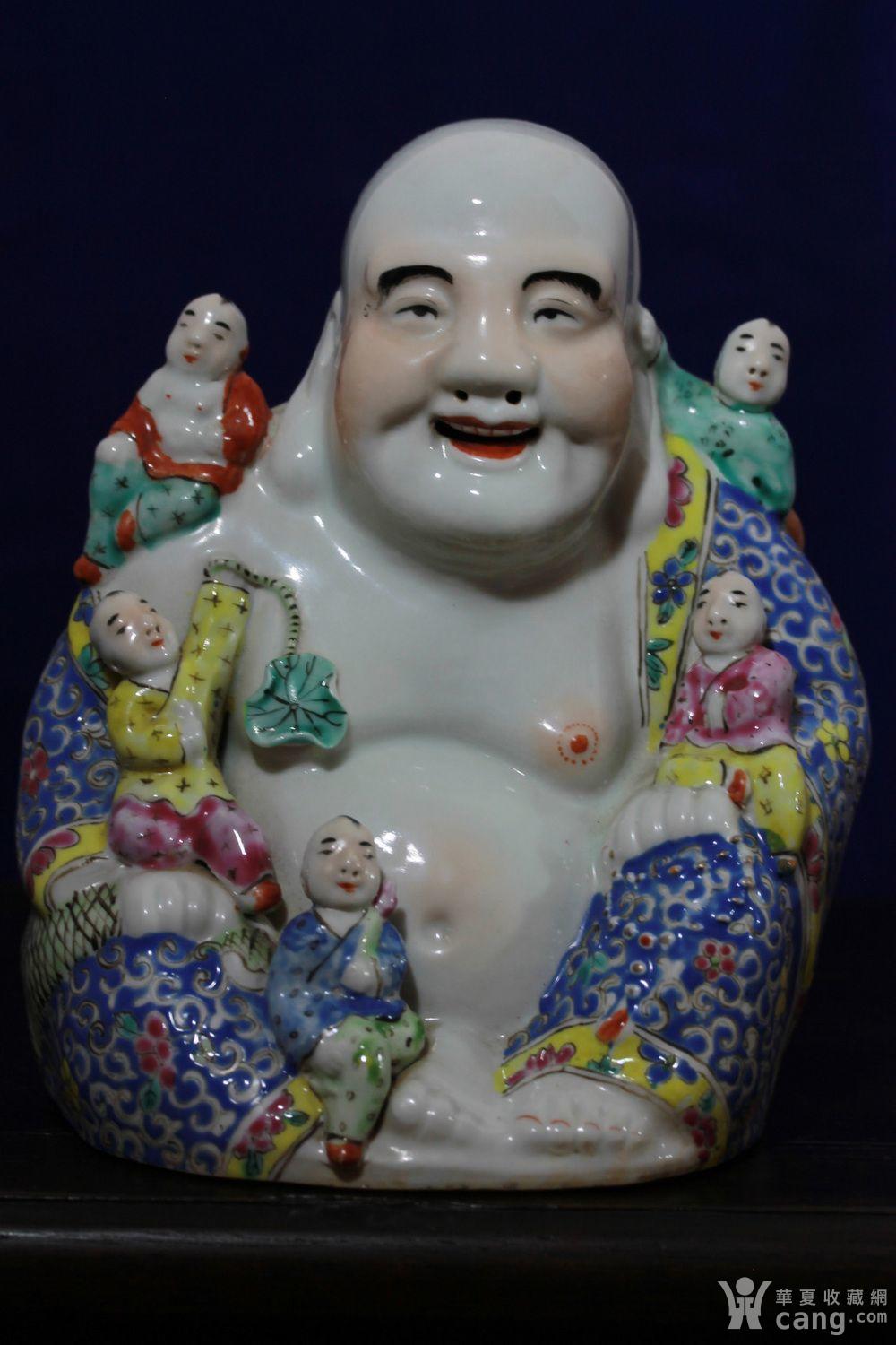 【民国】万同顺粉彩五子弥勒佛摆件