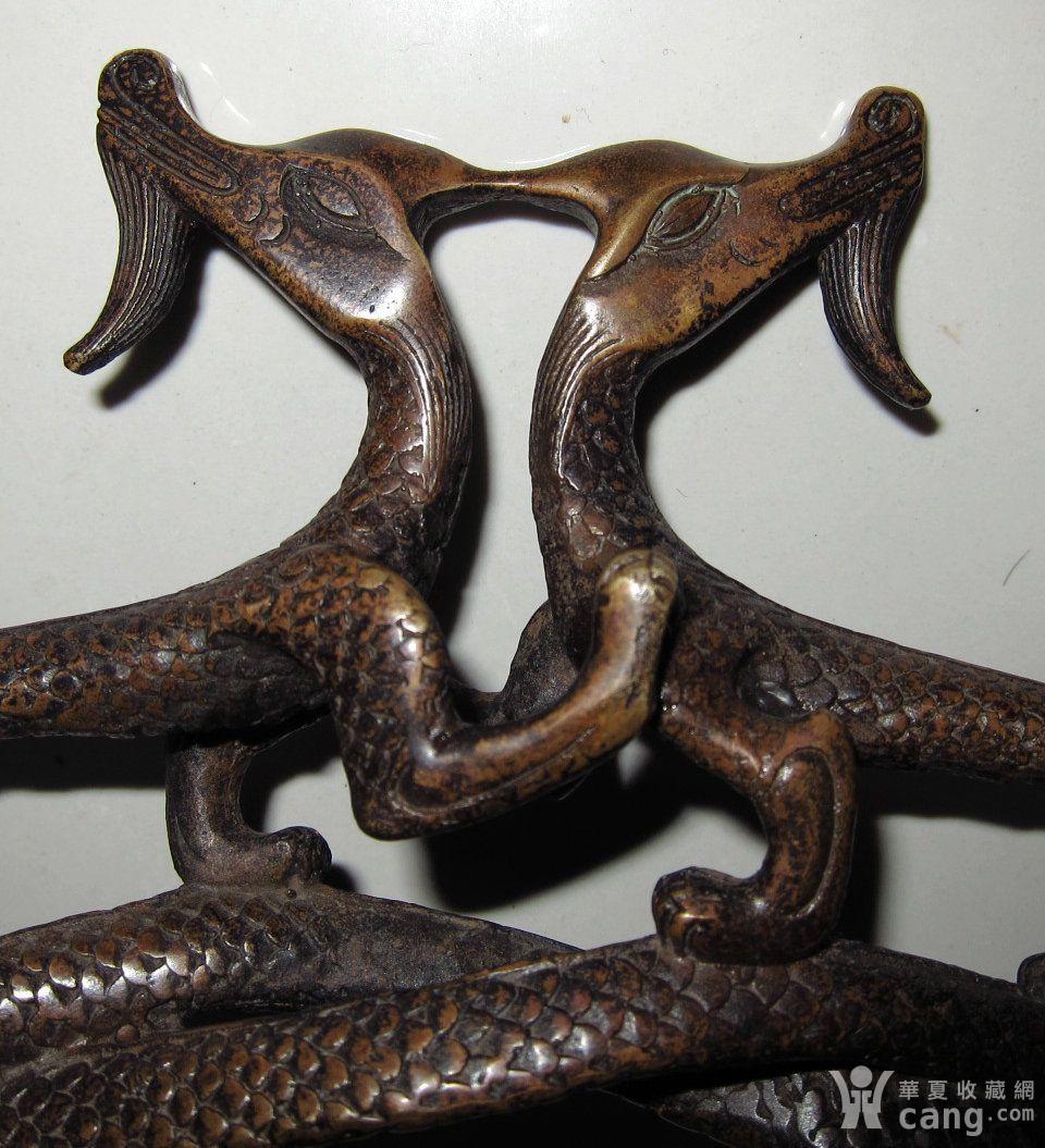 立体雕4龙缠绕全铜特大笔架