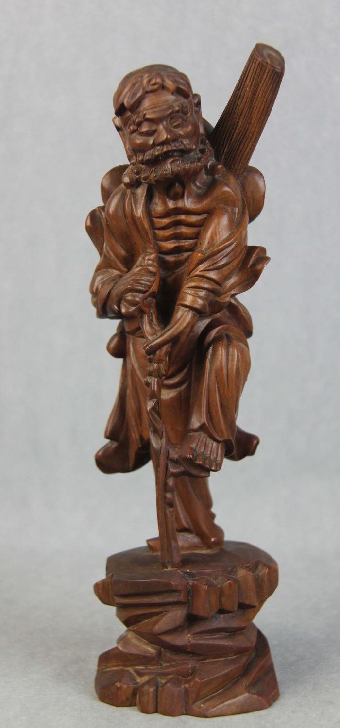 清末木雕铁拐李 醉墨轩