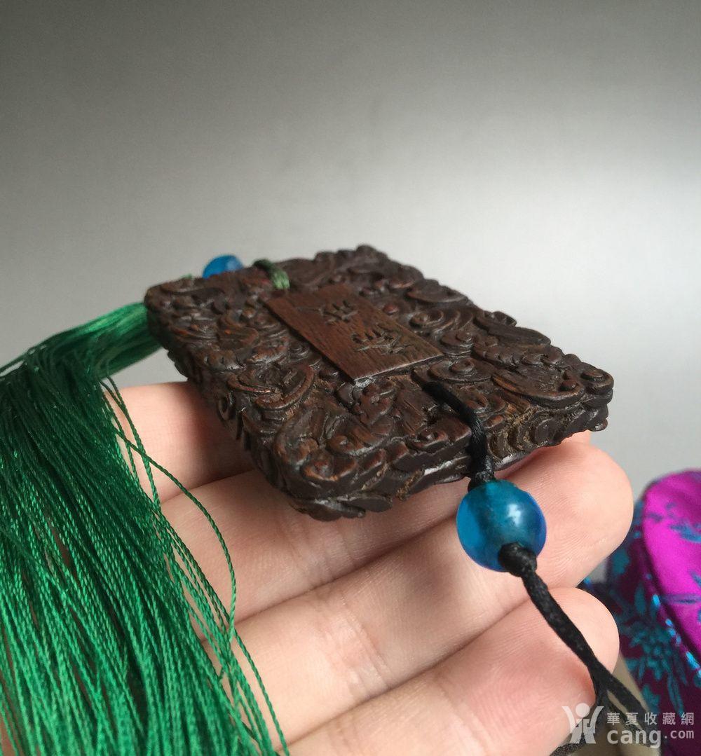 清乾隆造办处 沉香刻斋戒牌